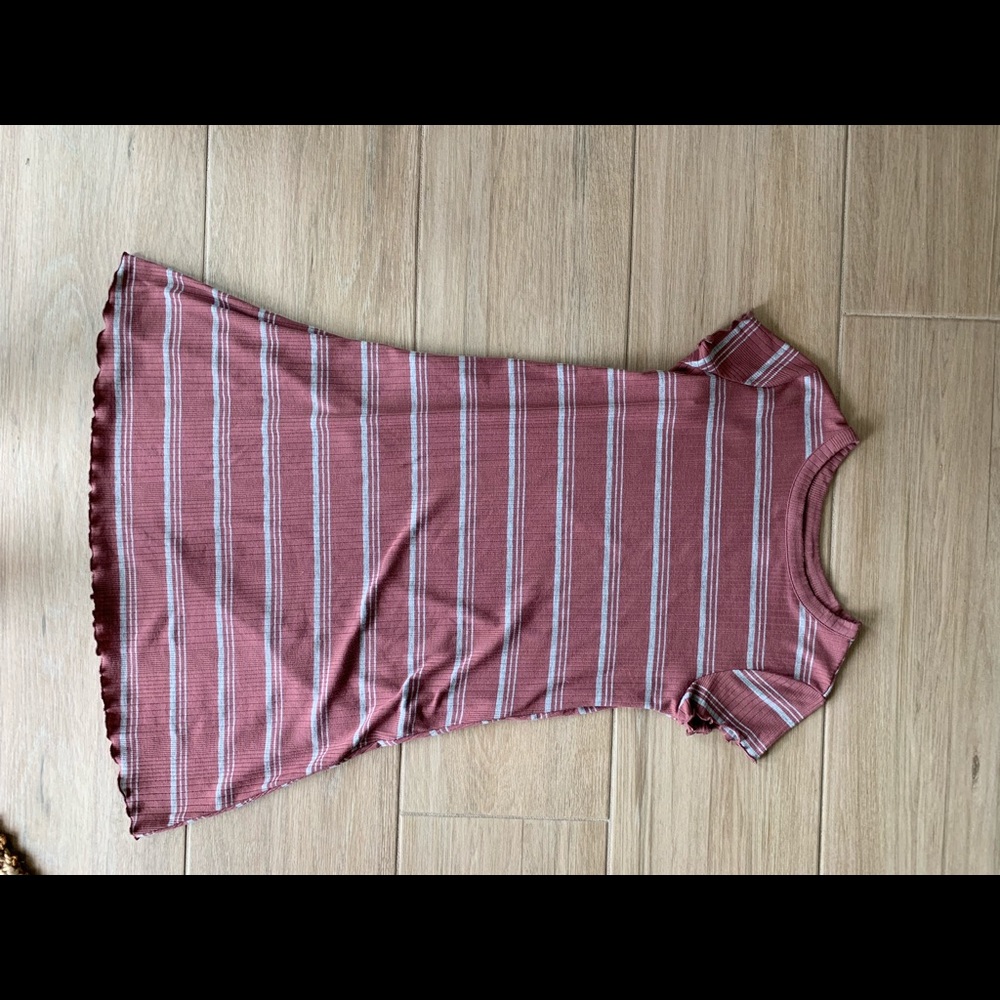 Target burgundy striped dress